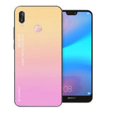 Etui Gradient Glass Case - Huawei P20 Lite - Pastel Pink