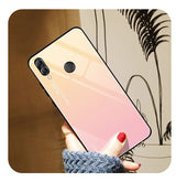 Etui Gradient Glass Case - Huawei P20 Lite - Pastel Pink