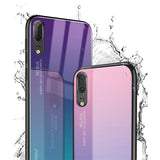 Etui Gradient Glass Case - Huawei P20 - Lavender Pink