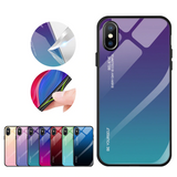 Etui Gradient Glass Case - iPhone X / XS - Blue at Night