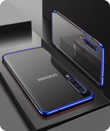Etui Silikonowe Luxury Plated - Samsung Galaxy A50 - Niebieski
