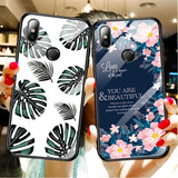 Etui Slim Glass Case - Huawei P20 - Flowers