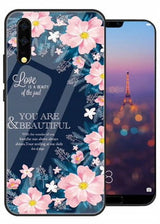 Etui Slim Glass Case - Huawei P20 - Flowers