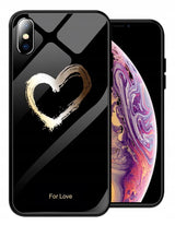 Etui Slim Glass Case - iPhone X / XS - Love Black