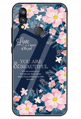 Etui Slim Glass Case - Huawei P-SMART 2019 - Flowers