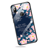 Etui Slim Glass Case - Huawei P20 Lite - Flowers