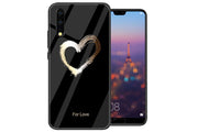 Etui Slim Glass Case - Huawei P20 PRO - Love Black