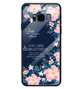 Etui Slim Glass Case - Samsung Galaxy S8 - Flowers