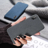 Etui Elegant Cloth Case - iPhone 7 / 8 - Granatowy