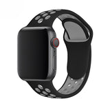 Pasek Sportowy, Opaska do Apple Watch - 42 / 44 / 45 / 49 mm - Czarno-Szary