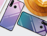 Etui Gradient Glass Case - Huawei P30 Lite - Lavender Pink