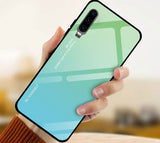 Etui Gradient Glass Case - Huawei P30 - Blue Lagoon