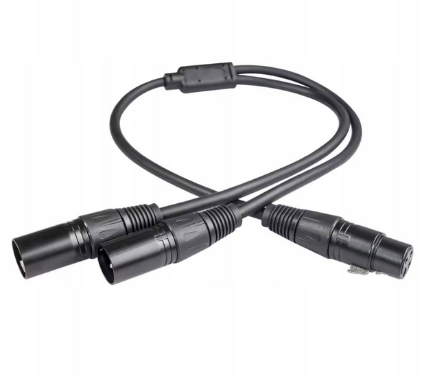 Splitter mikrofonowy Betune® XLR Y - 1×XLR męski → 2×XLR żeńskie, 50 cm
