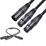 Splitter mikrofonowy Betune® XLR Y - 1×XLR męski → 2×XLR żeńskie, 50 cm