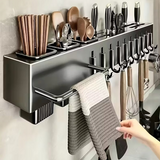 Organizer kuchenny na Ścianę, Półka Kuchenna Wisząca - reling 60 cm