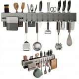 Organizer kuchenny na Ścianę, Półka Kuchenna Wisząca - reling 60 cm