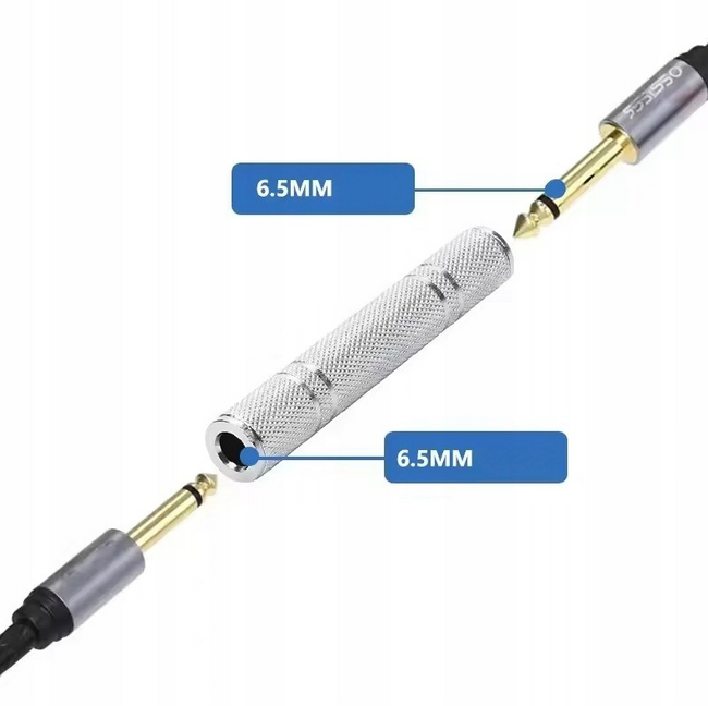 Złączka / Adapter Betune® Jack 6,3 mm żeński-żeński - przedłużanie kabli audio