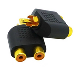 Przejściówka / Adapter Betune® 2x Cinch RCA żeński do Cinch RCA męskiego
