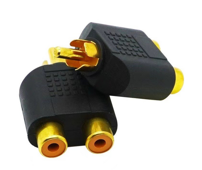Przejściówka / Adapter Betune® 2x Cinch RCA żeński do Cinch RCA męskiego