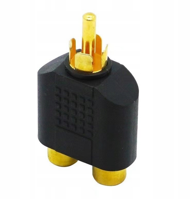 Przejściówka / Adapter Betune® 2x Cinch RCA żeński do Cinch RCA męskiego