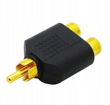 Przejściówka / Adapter Betune® 2x Cinch RCA żeński do Cinch RCA męskiego
