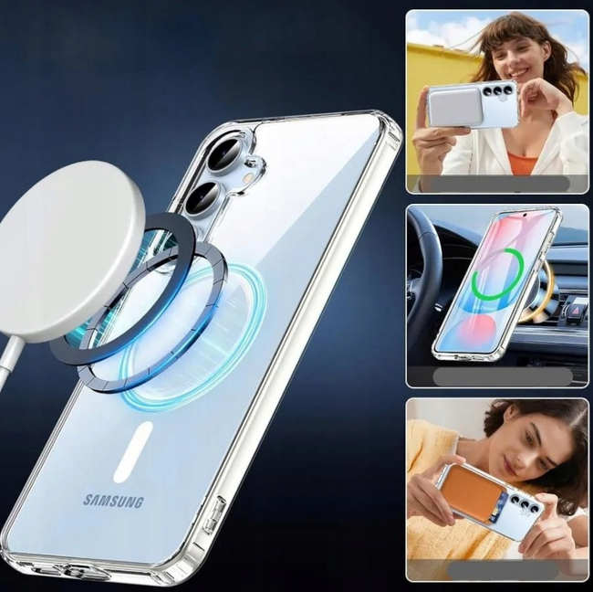 Etui Phoneo® Crystal Mag Case - Samsung Galaxy S26 - MagSafe, transparentne plecki