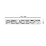 Emblemat Znaczek Naklejka Logo 3D do Peugeot - Naklejany - Srebrny