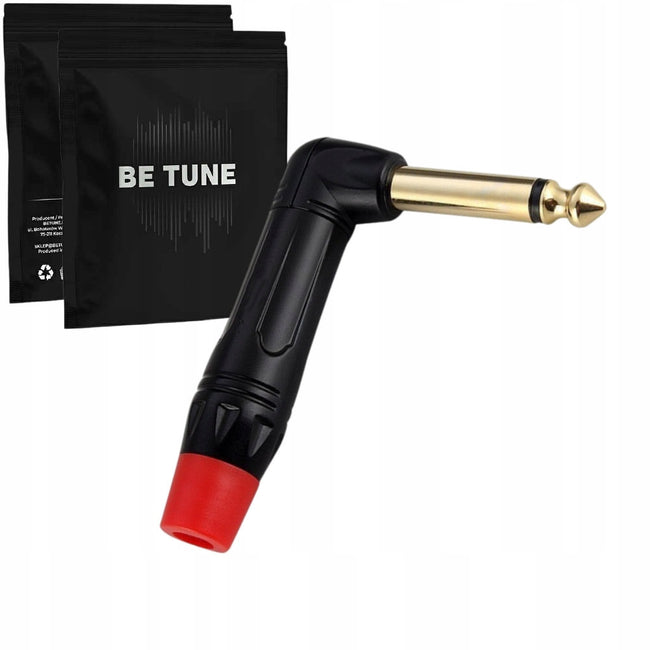 Betune® Wtyk kątowy Jack 6.3 mm - HQ Mono, pozłacany
