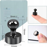 Mocny Magnes Neodymowy - Czarne - 8szt. - 16 x 12 mm