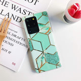 Etui Marble Gold Case - Samsung Galaxy S20 Ultra - Zielony