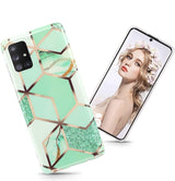 Etui Marble Gold Case - Samsung Galaxy A71 - Zielony