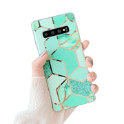 Etui Marble Gold Case - Samsung Galaxy S10+ - Zielony