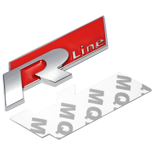 Emblemat logo do Volkswagen R-Line - Czerwony
