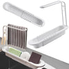 Rozsuwany Organizer Do Zlewu Na Gąbkę - 36,9-50 cm, Biały