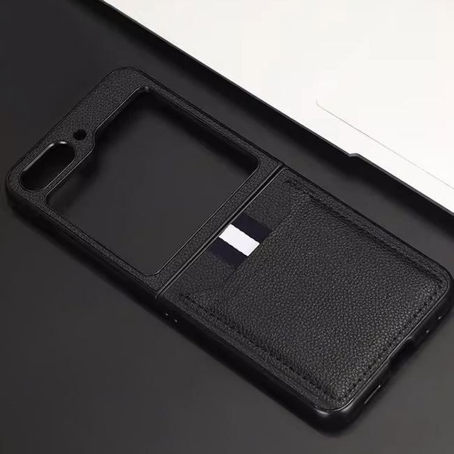 Etui Skórzane do Samsung Galaxy Z Flip 5 - Czarne
