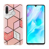 Etui Marble Gold Case - Huawei P30 Lite - Klasyczny