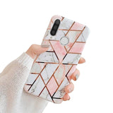 Etui Marble Gold Case - Huawei P30 Lite - Klasyczny