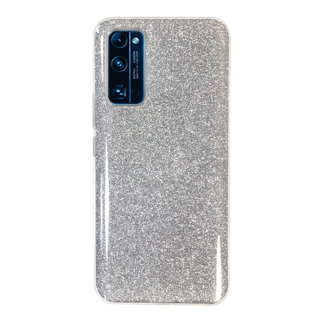 Etui Brokatowe Shine Case - Samsung Galaxy S20 FE - Srebrny