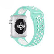 Pasek Sportowy, Opaska do Apple Watch - 38 / 40 / 41 mm - Miętowo-Biały