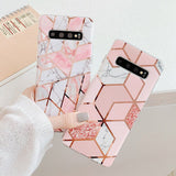 Etui Marble Gold Case - Samsung Galaxy S10e - Różowy