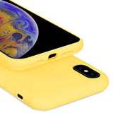 Etui Silikonowe Candy Kolor - iPhone X / XS - Żółty