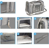 Transporter / Torba dla Psa / Kota do 9kg - Składany, Wentylowany - Szary