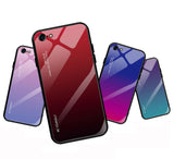 Etui Gradient Glass Case - iPhone SE 2020 / SE 2022 (SE3) - Warm Sunset