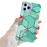 Etui Marble Gold Case - iPhone 11 Pro - Zielony
