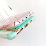 Etui Marble Gold Case - iPhone 12 - Fioletowy