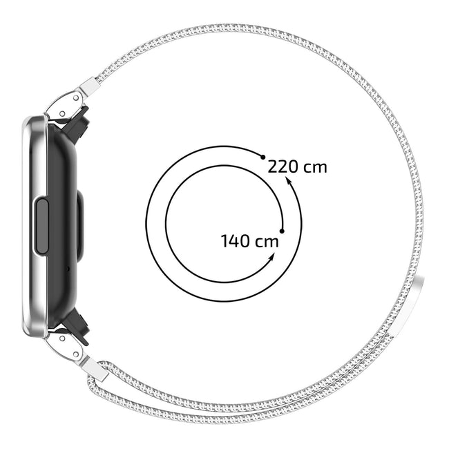 Bransoleta Z Etui Do Xiaomi Redmi Watch 2 Lite Srebrny