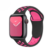 Pasek Sportowy, Opaska do Apple Watch - 38 / 40 / 41 mm - Czarno-Różowy