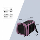 Transporter / Torba dla Psa / Kota do 9kg - Składany, Wentylowany - Różowy
