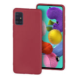 Etui Silikonowe Candy Kolor - Samsung Galaxy A51 - Burgundowy