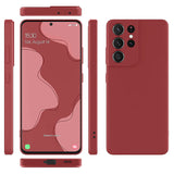 Etui Silikonowe - Liquid Silicone - Samsung Galaxy S21 Ultra - Czerwony